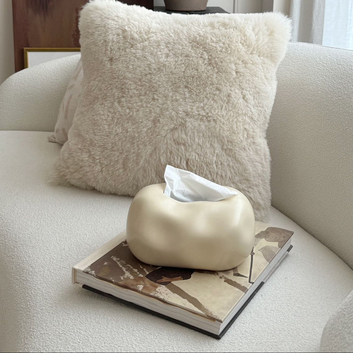 Chic Cloud-Shaped Ceramic Tissue Holder
