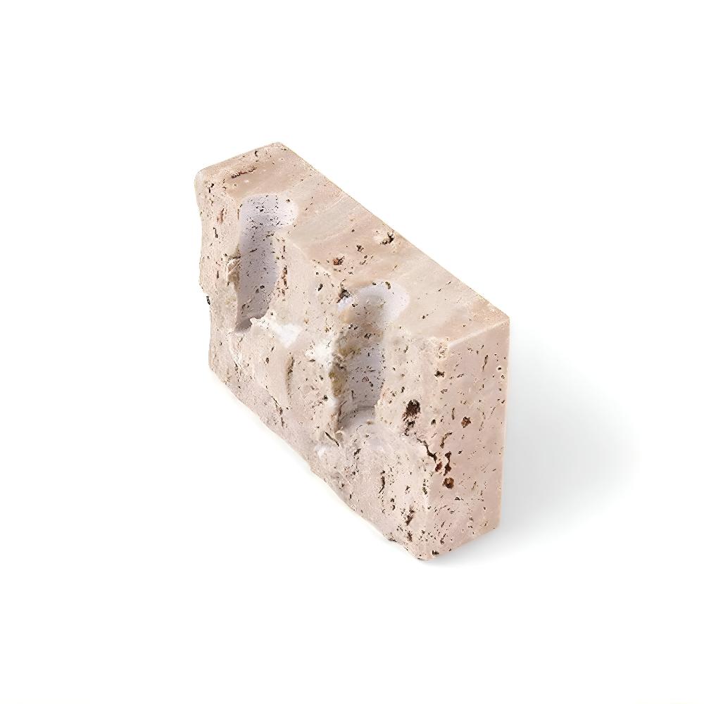Natural Modern Decor - Dual Candle Holder in Travertine Stone