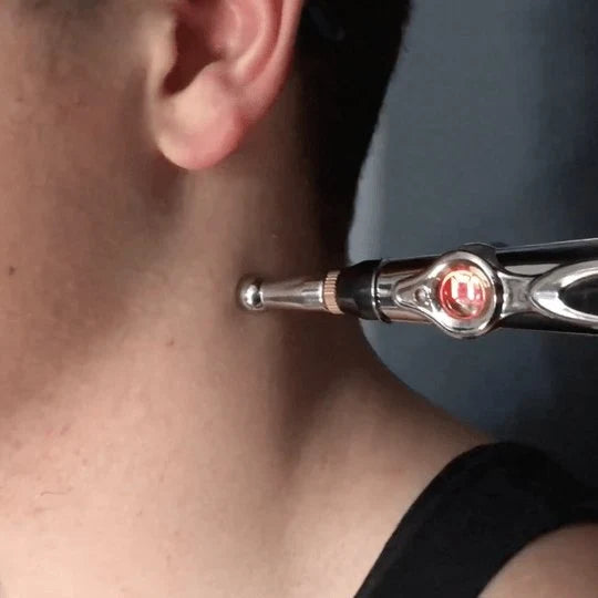 Acupuncture Massage Pen Portable 9 Levels 2 Tips