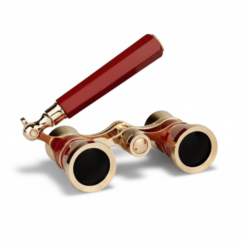 Foldable Theater Binoculars with Clear Optics and Handle
