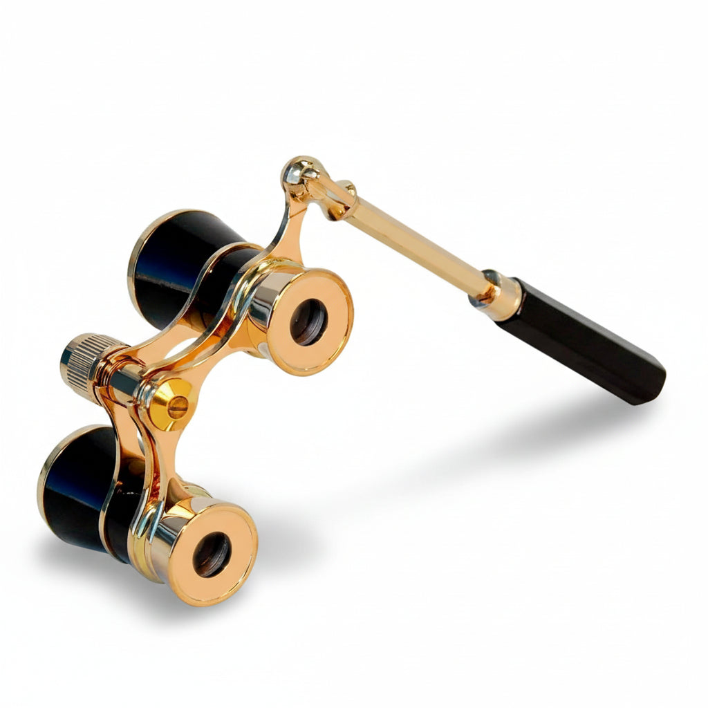 Foldable Theater Binoculars with Clear Optics and Handle