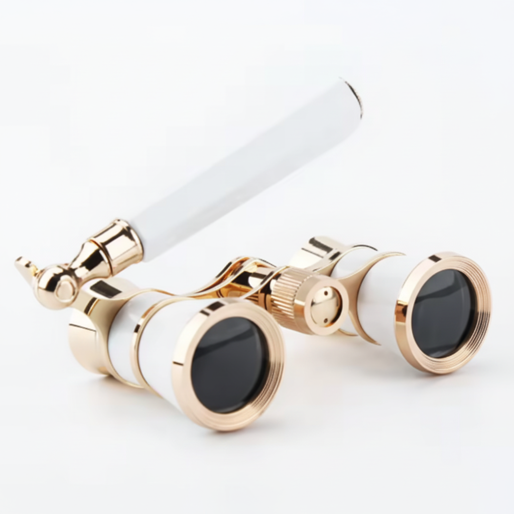 Foldable Theater Binoculars with Clear Optics and Handle