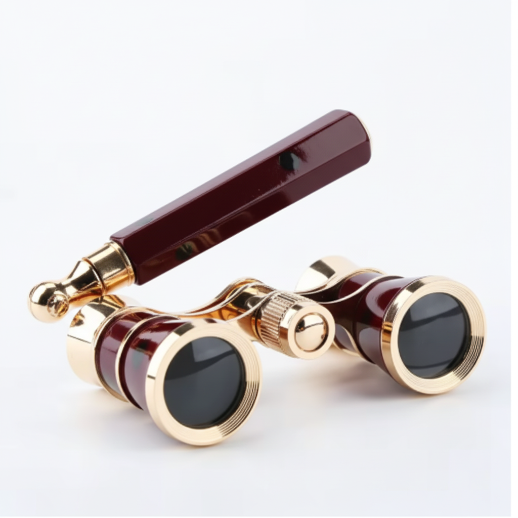Foldable Theater Binoculars with Clear Optics and Handle