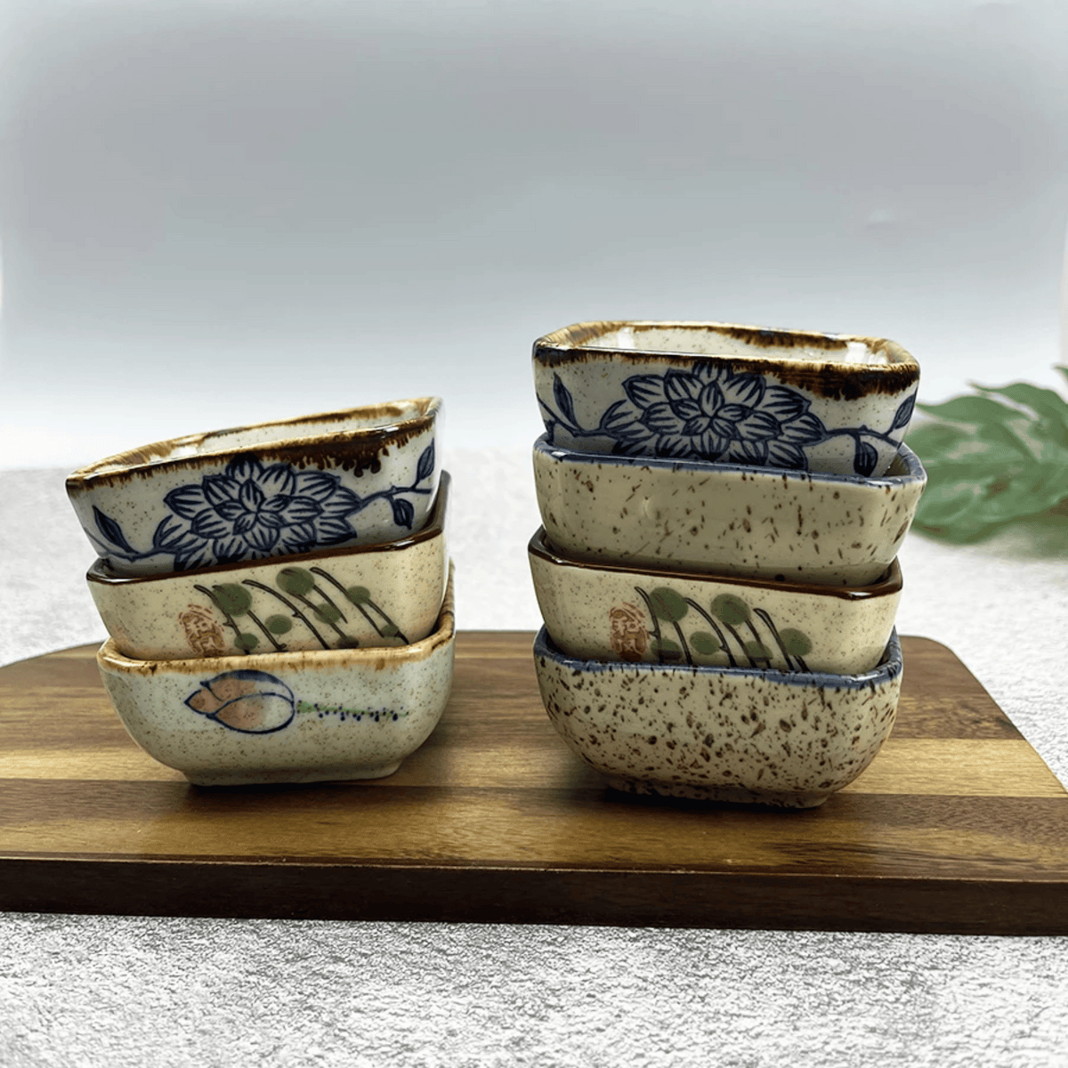 Elegant Japanese-Style Sauce Dish Collection