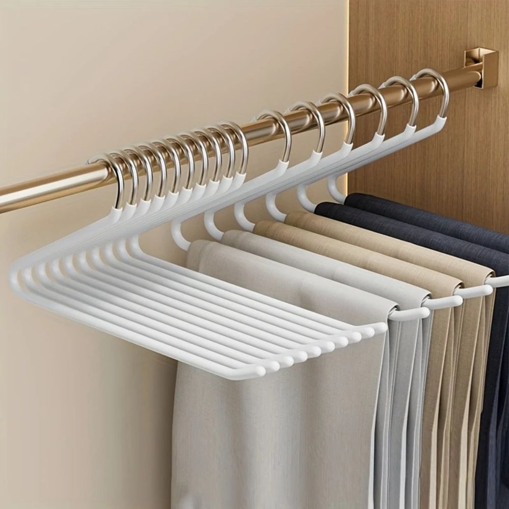 Space-Saving Z Shape Pants Hanger for Efficient Storage