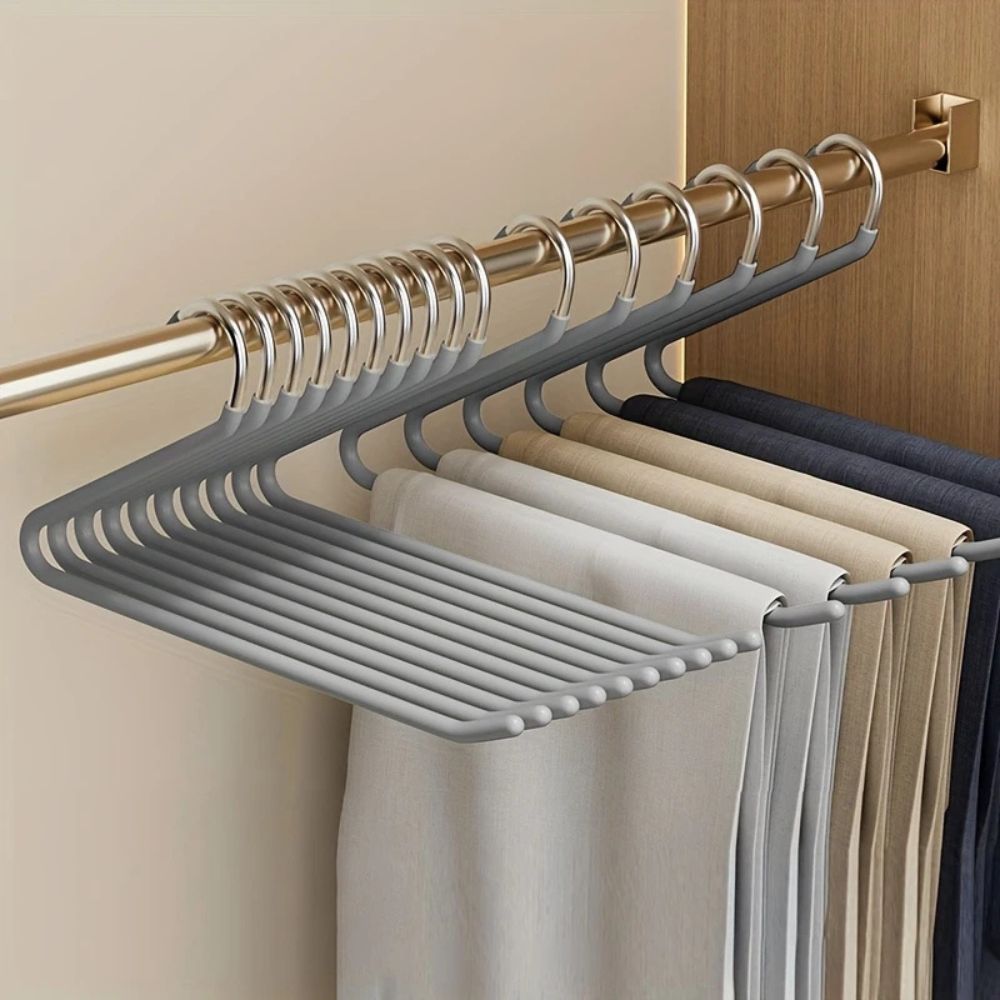 Space-Saving Z Shape Pants Hanger for Efficient Storage