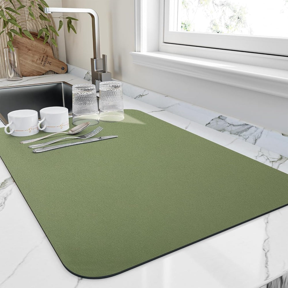 Absorbent Dish Drying Pad for Kitchen - Water Catching Mat