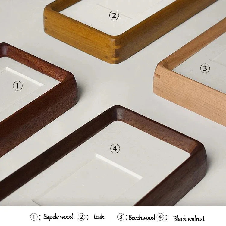 Elegant Natural Wood Triple Photo Frame for Desktop Use