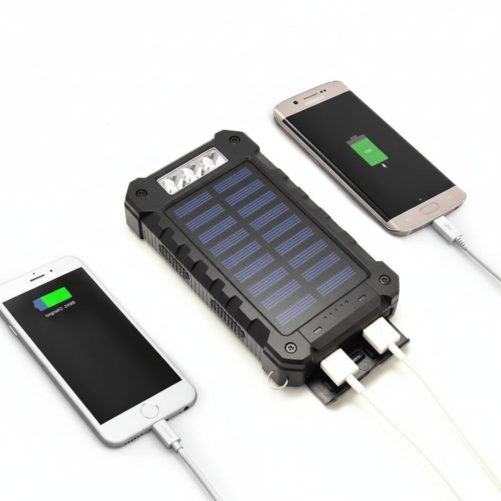20000mAh Waterproof Power Bank with Solar Charging Capability