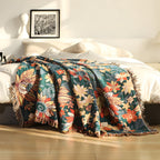 100% Cotton Double Gauze Tassel-Edged Throw Blanket