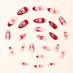 3D Nail Art Set Red Pearls & Bows