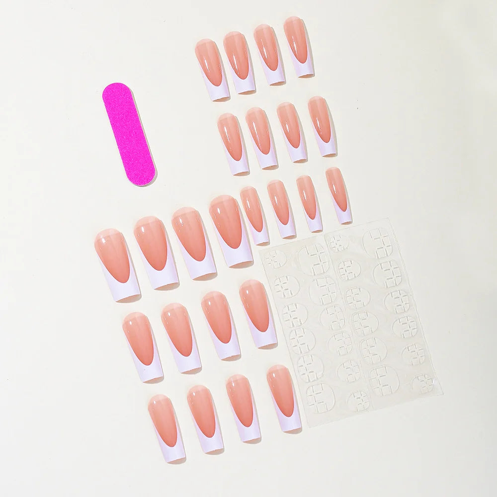 Acrylic Nail Extensions French Tip Customizable Lengths