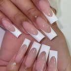 Acrylic Nail Extensions French Tip Customizable Lengths