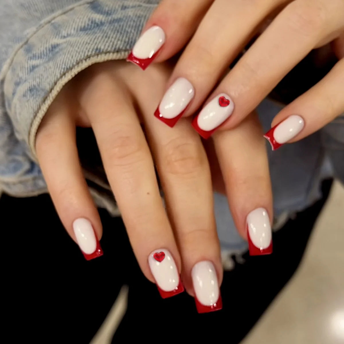 Acrylic Nail Extensions Heart-Accent Easy Application