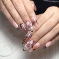 Acrylic Nail Set Floral Designs Chip-Resistant