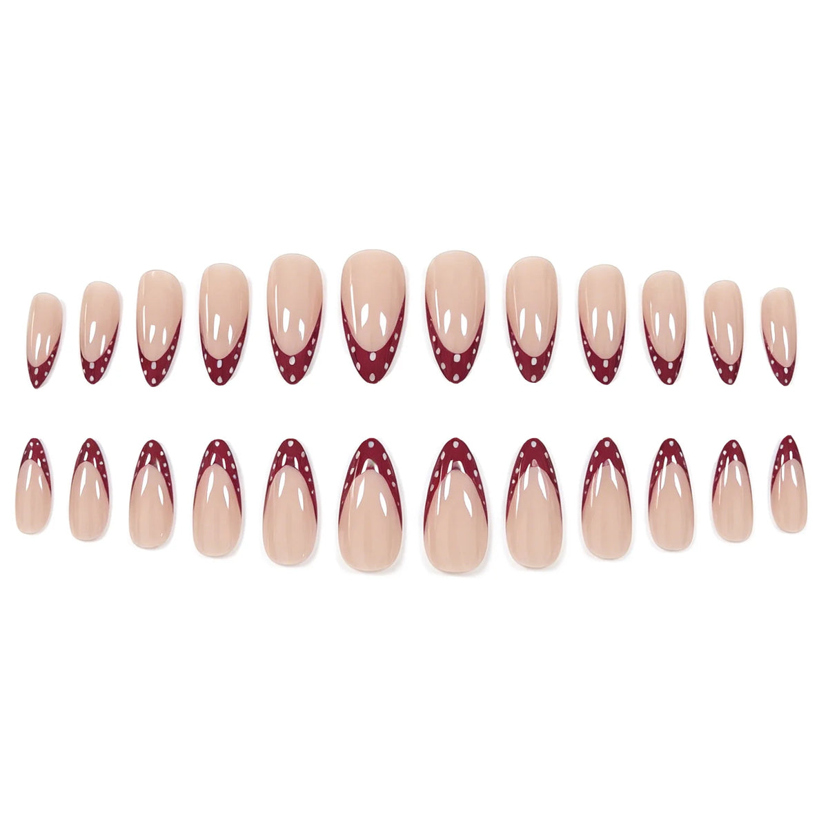 Acrylic Nail Set French Tip 24-Count