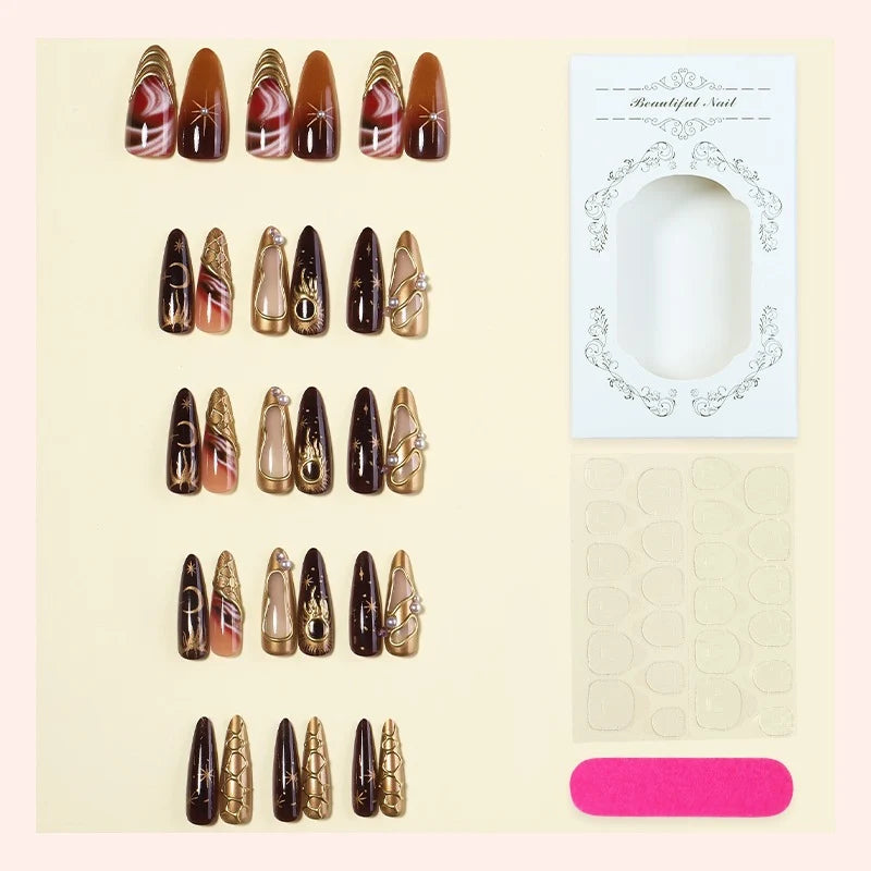 Acrylic Nail Set Glamorous Designs & Easy Application