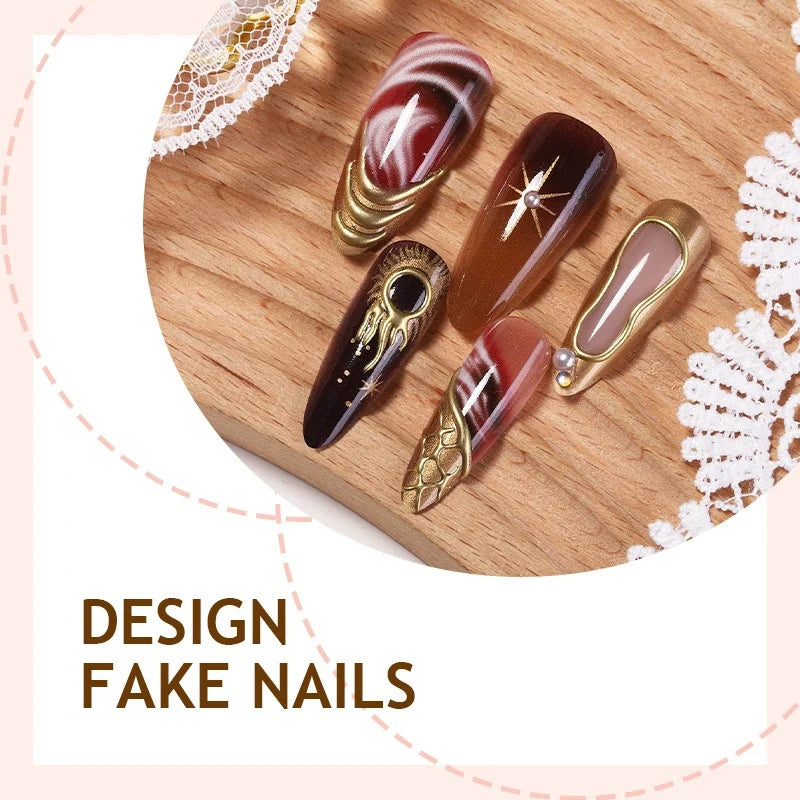 Acrylic Nail Set Glamorous Designs & Easy Application