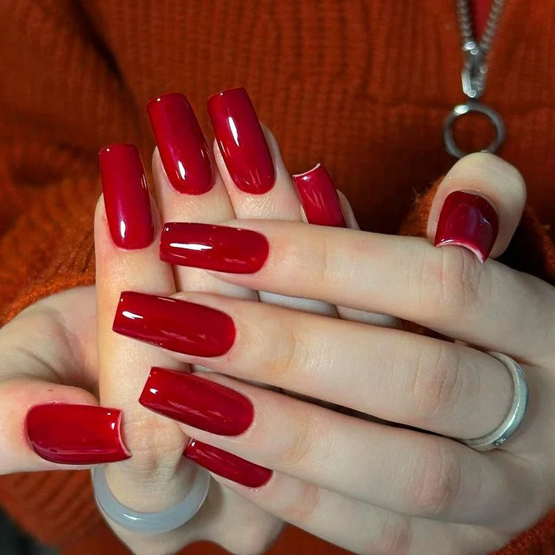 Acrylic Nail Set Natural Finish & Easy Application