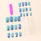 Acrylic Nail Set Ocean-Inspired Tips & Tools
