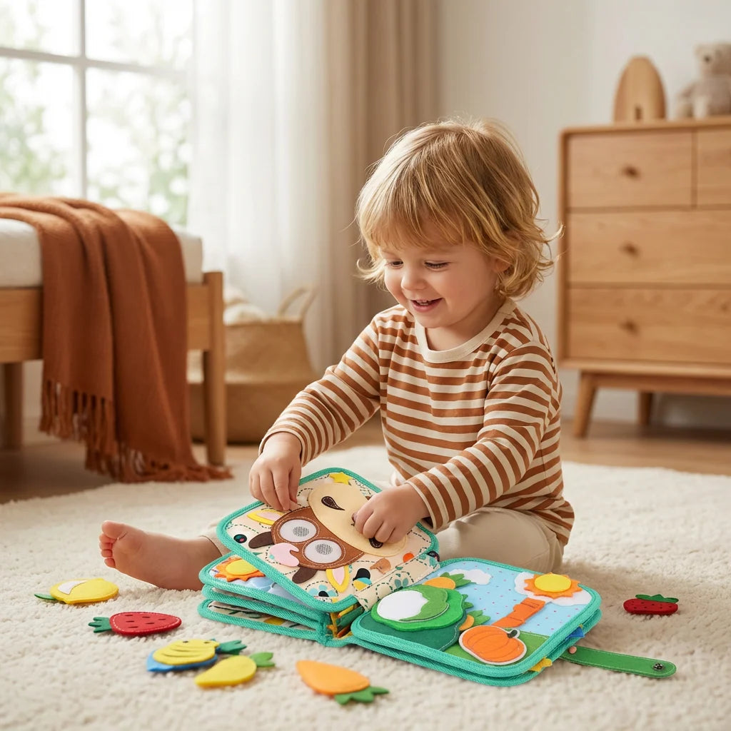 Activity Book Tactile Fabric & Interactive