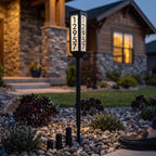 Address Stake Solar-Powered LED Adjustable Height