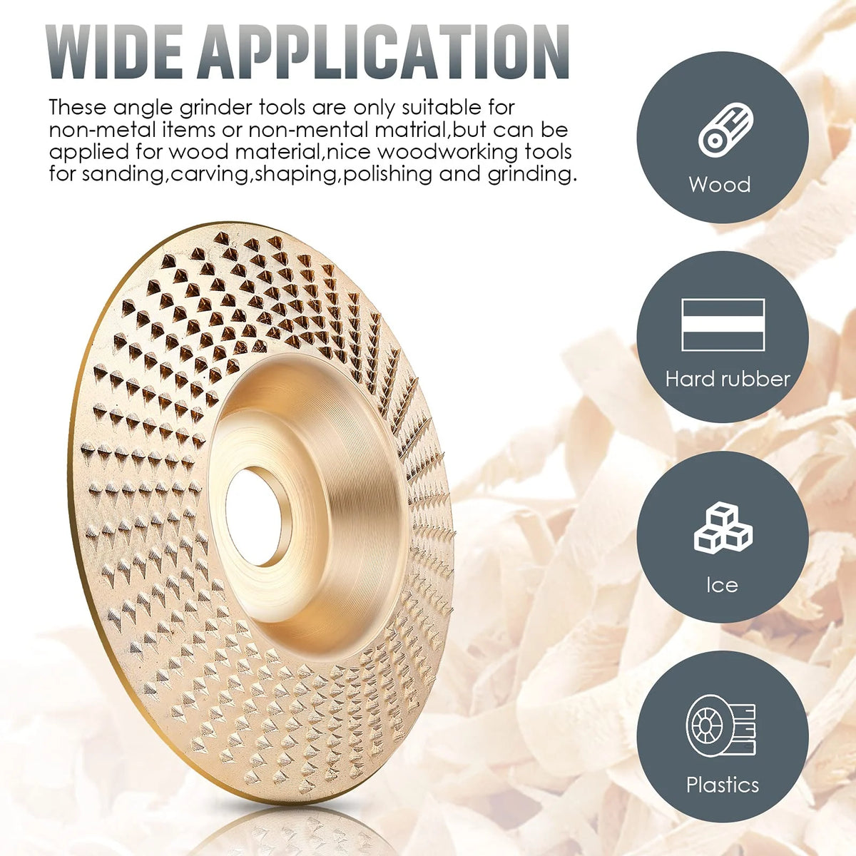 Angle Grinder Disc Set Tungsten Carbide Flat Beveled Arc