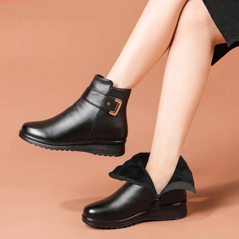 Ankle Boots Built-In Arch Support Natural Fiber Lining