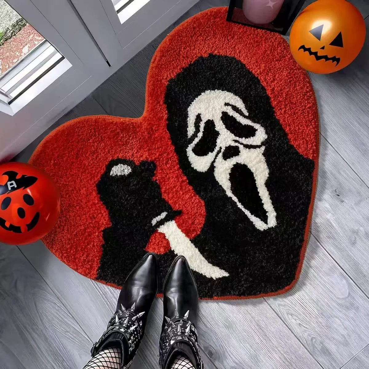 Area Rug Pumpkin Shape Soft Plush Non-Slip Backing