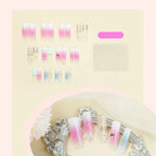 Artificial Nail Set Gradient & 3D Design 20-Piece Set