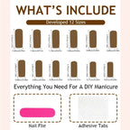Artificial Nail Set Gradient & 3D Design 20-Piece Set