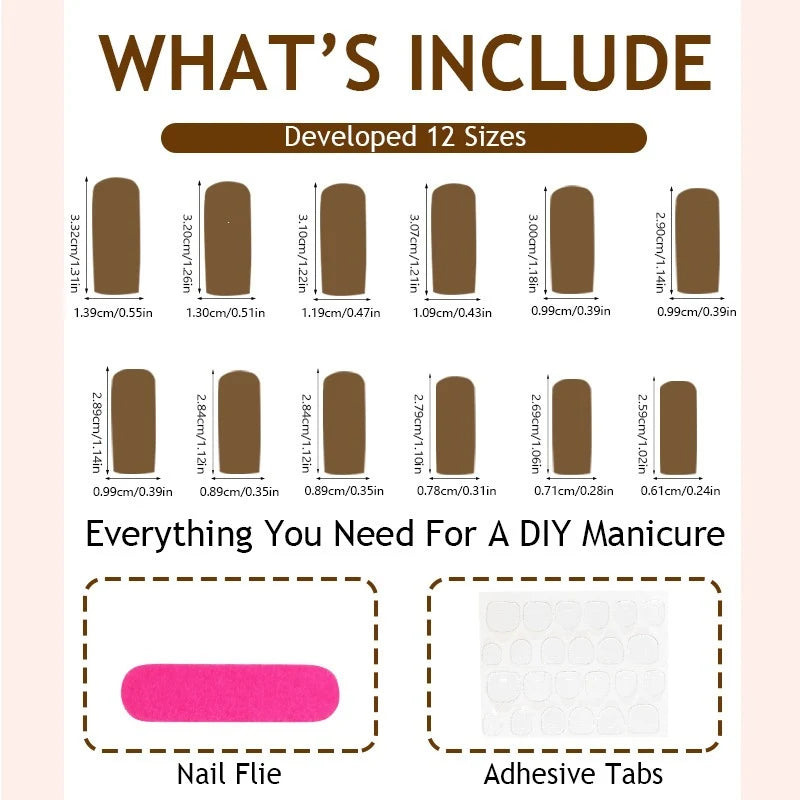 Artificial Nail Set Gradient & 3D Design 20-Piece Set