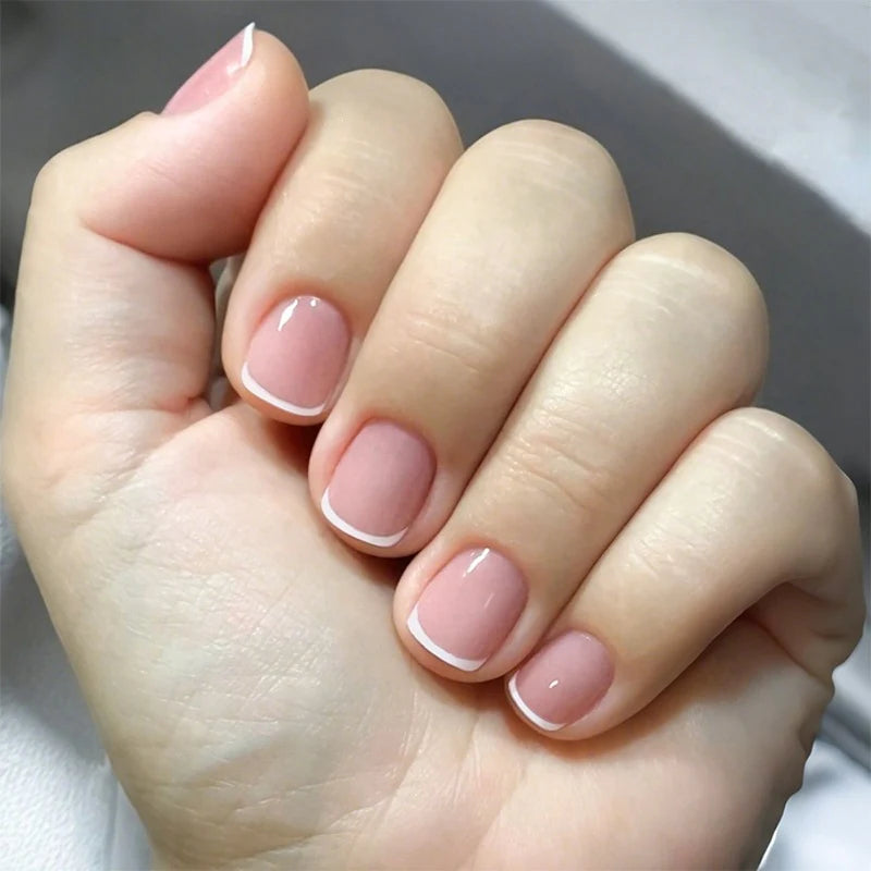 Artificial Nail Set Natural Elegant Shatter-Proof Adhesive Included