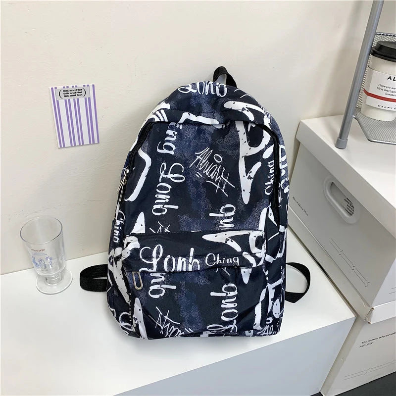 Backpack Graffiti Print Laptop-Friendly & Padded Straps