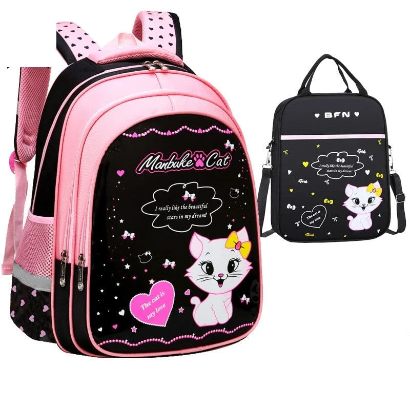 Backpack Set Waterproof Nylon Thermal Lunchbox & Pencil Case