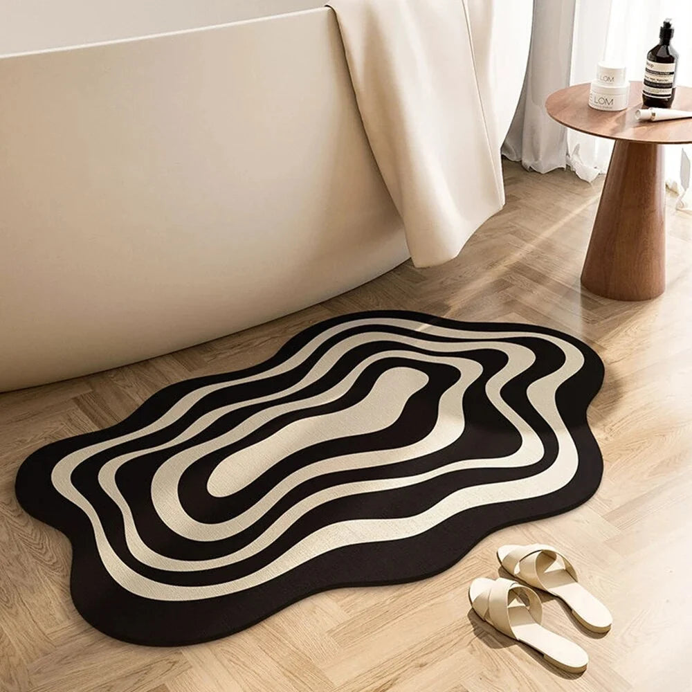 Bath Mat Absorbent Rubber Non-Slip Textured Bottom