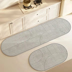 Bath Mat Quick-Dry Diatomite & Non-Slip Rubber Backing