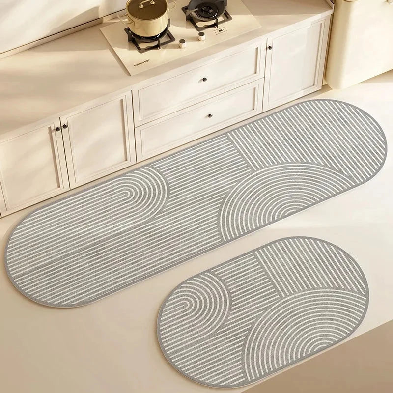 Bath Mat Quick-Dry Diatomite & Non-Slip Rubber Backing
