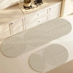 Bath Mat Velvet Top Non-Slip Silicone Base