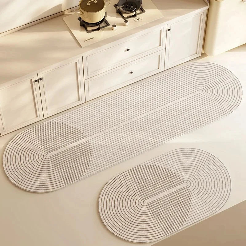 Bath Mat Velvet Top Non-Slip Silicone Base