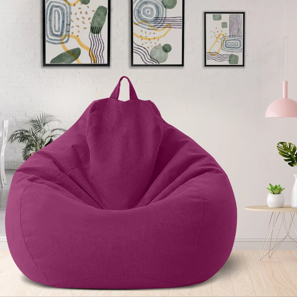 Bean Bag Cover Linen-Look Removable & Washable