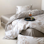 Bedding Set Fine Cotton Satin Reversible 4-Piece
