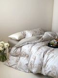 Bedding Set Fine Cotton Satin Reversible 4-Piece
