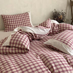 Bedding Set Washed Cotton Breathable Lace Trim