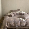 Bedding Set Washed Cotton Breathable Lace Trim