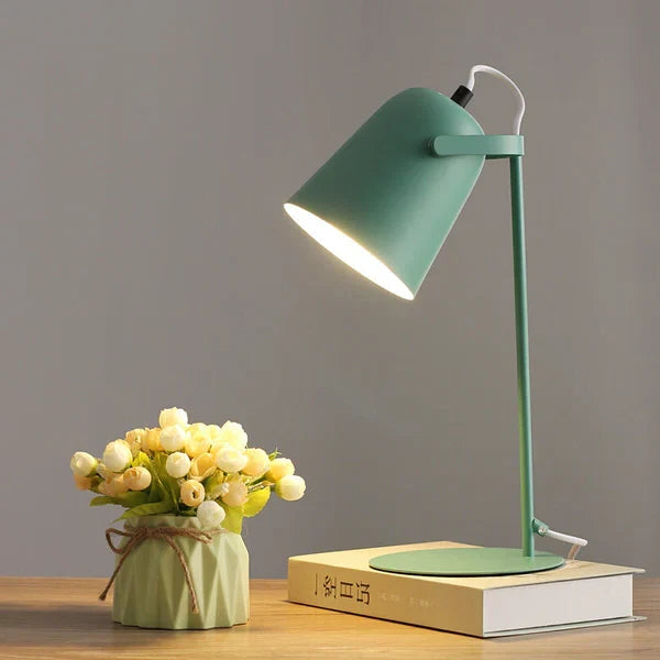 Bedside Table Lamp Macaron Pastel Iron Plug-In E26