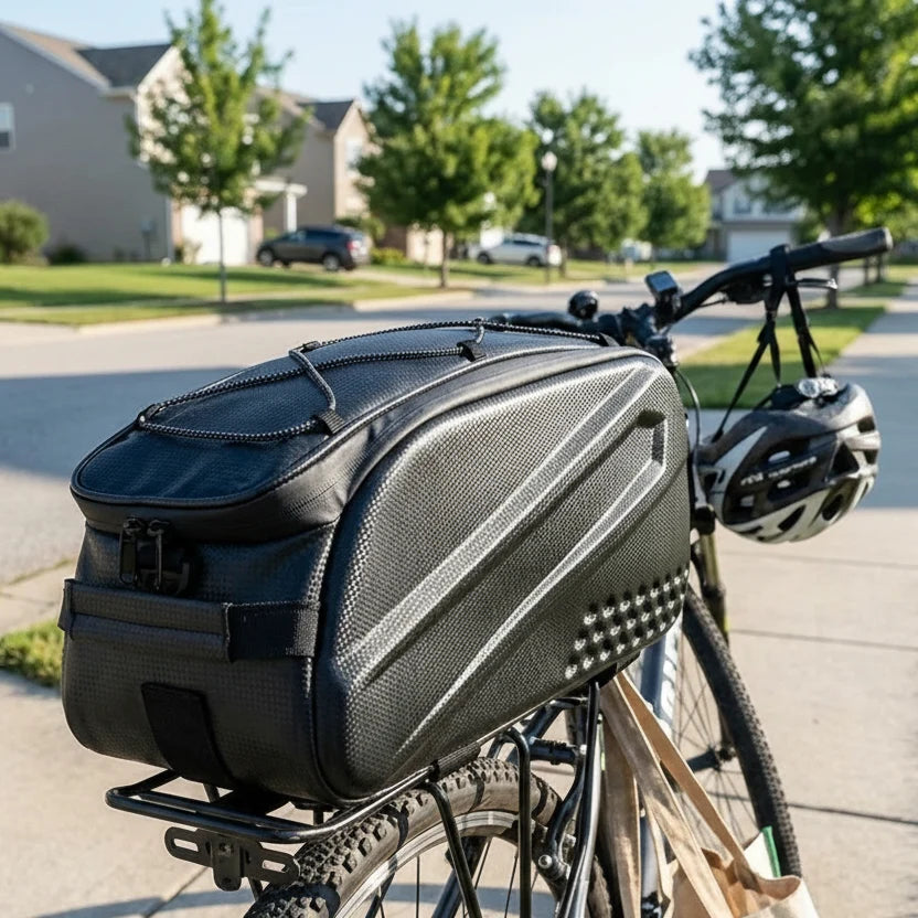 Bike Rack Bag Waterproof Expandable 10L Side Pocket