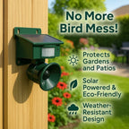 Bird Repeller Solar-Powered Motion-Activated Sound Deterrent