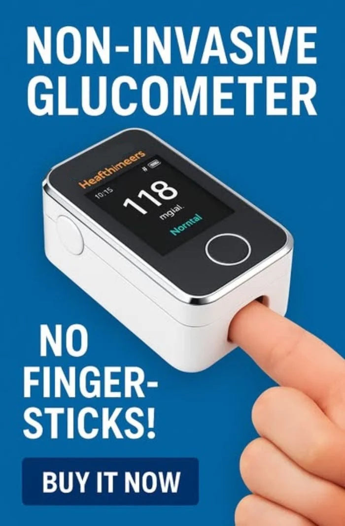 Blood Glucose Monitor Non-Invasive Digital Display 5-Second Readout