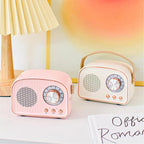 Bluetooth Speaker Retro Design Portable Handle 8-Hour Playback